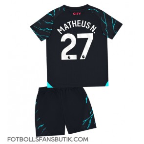 Manchester City Matheus Nunes #27 Replika Tredje Tröja Barn 2023-24 Kortärmad (+ Korta byxor)